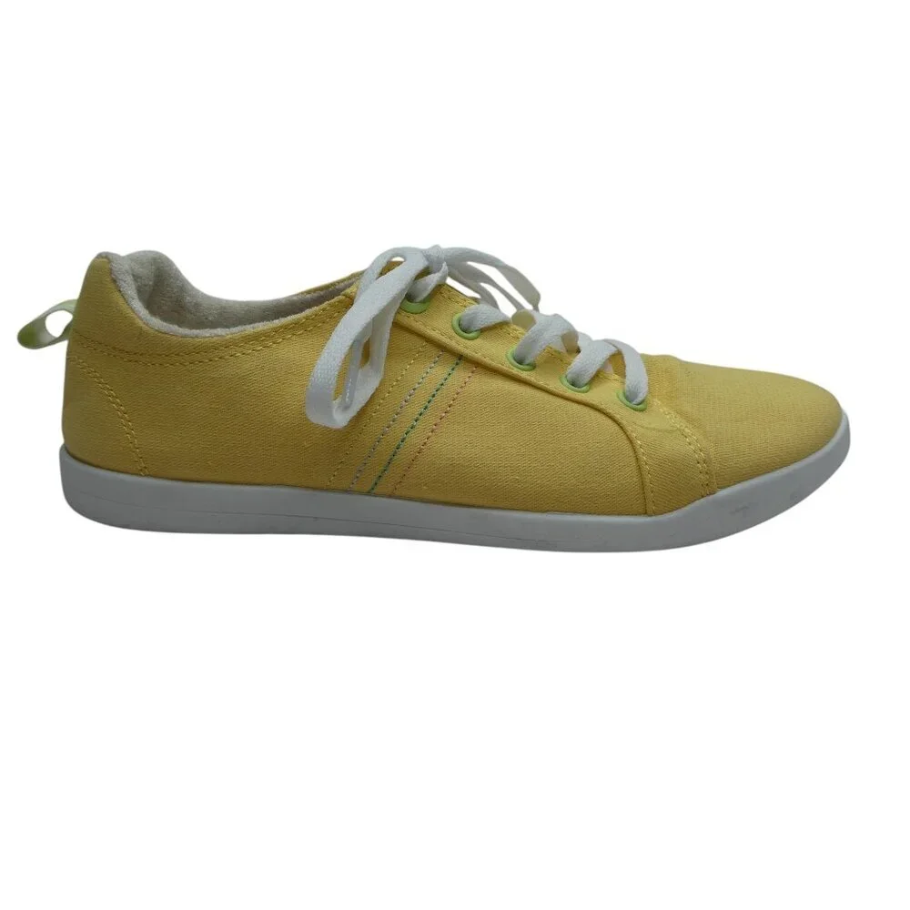Vionic‎ Beach Stinson Yellow Canvas Lightweight Sneakers Womens 8.5